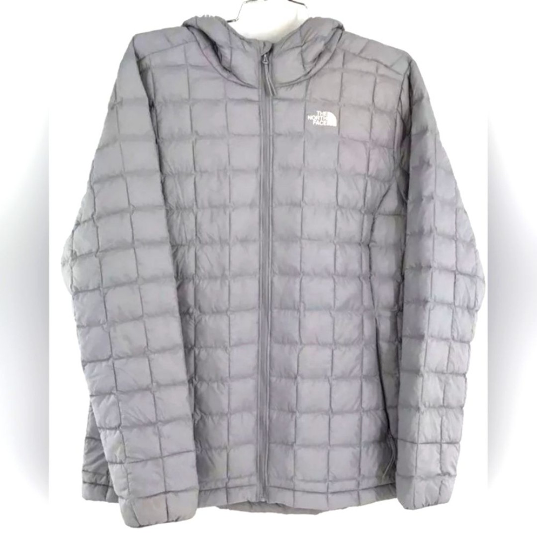 The North Face Gray ThermoBall Hood Eco Puffer Jacket Women XL or Men Large