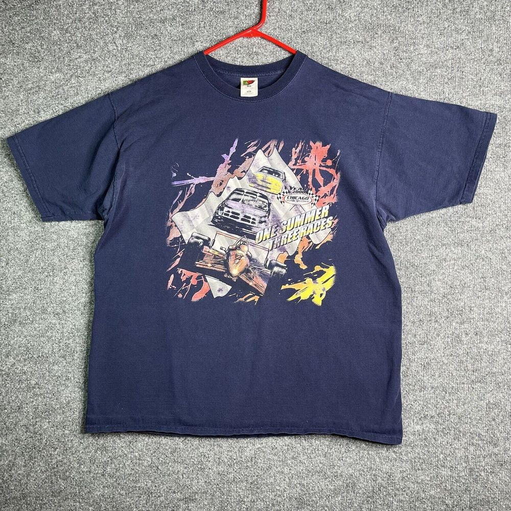 Vintage Y2K Chicago Motor Speedway T-shirt Men's XXL Double Sided