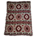 Vtg Blanket Throw Southwestern Geometrical Aztec Western Red 66 x 47 in Black