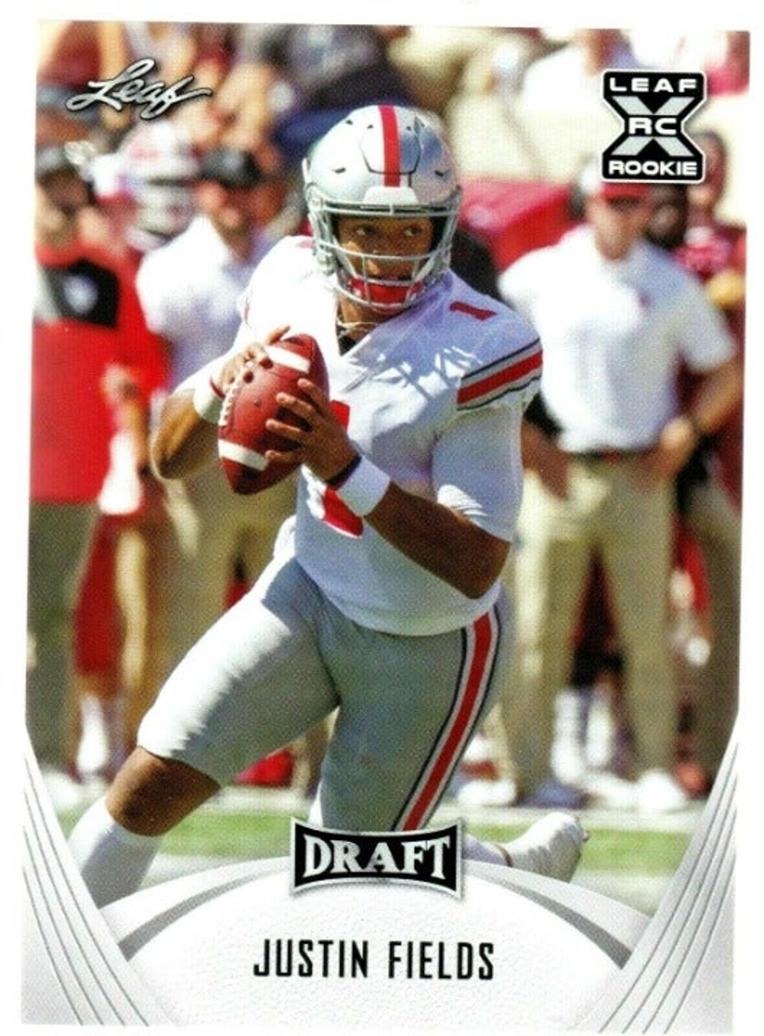 RC JUSTIN FIELDS 1ST ROOKIE CARD 2021 CHICAGO BEARS THE OHIO STATE BUCKEYES OSU