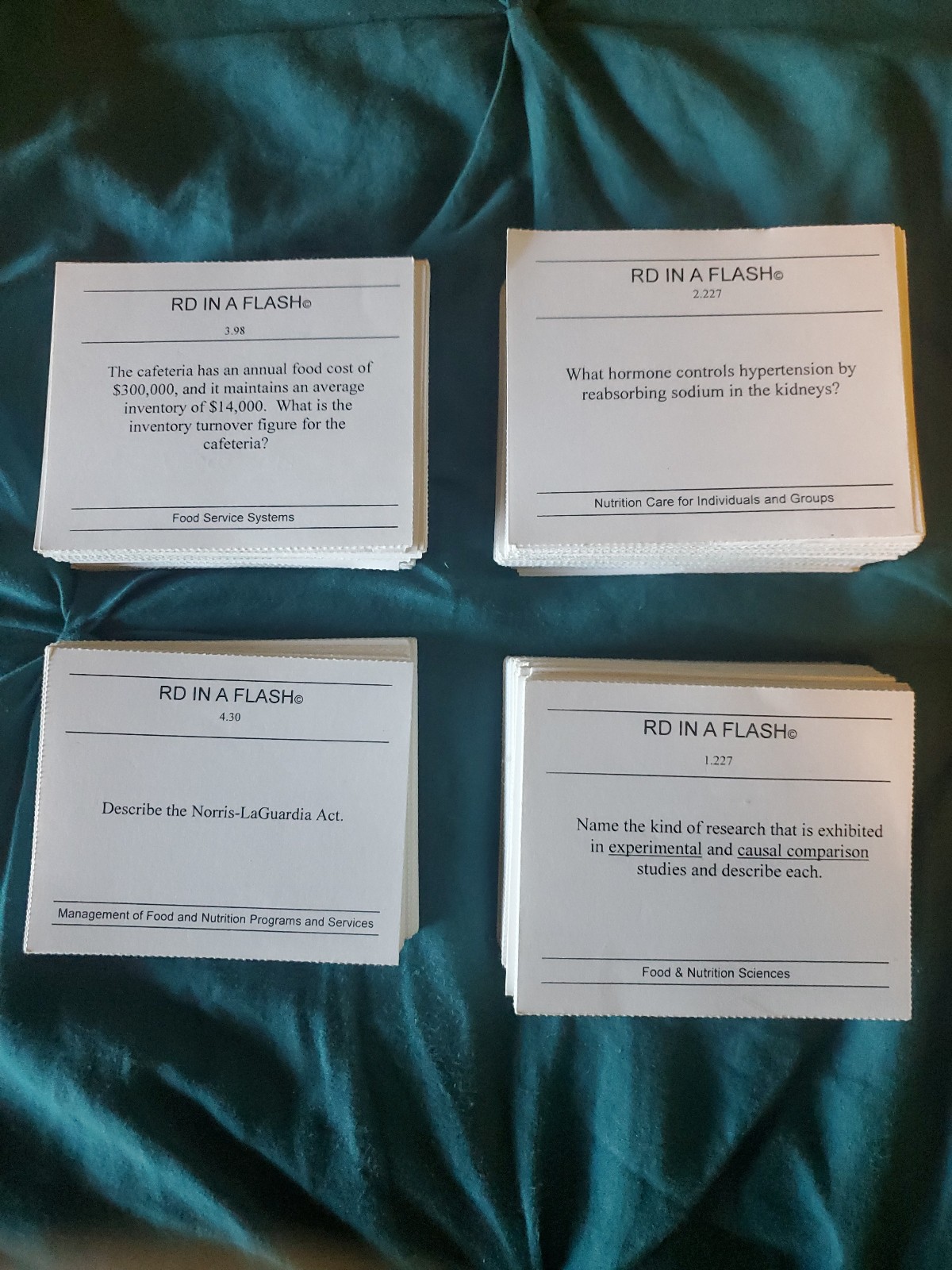 RD in a Flash Study Flashcards for RD Exam