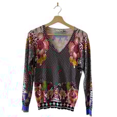 Etro V-Neck Floral Print Sweater