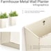 2 Packs Metal Wall Planter with Artificial Plants