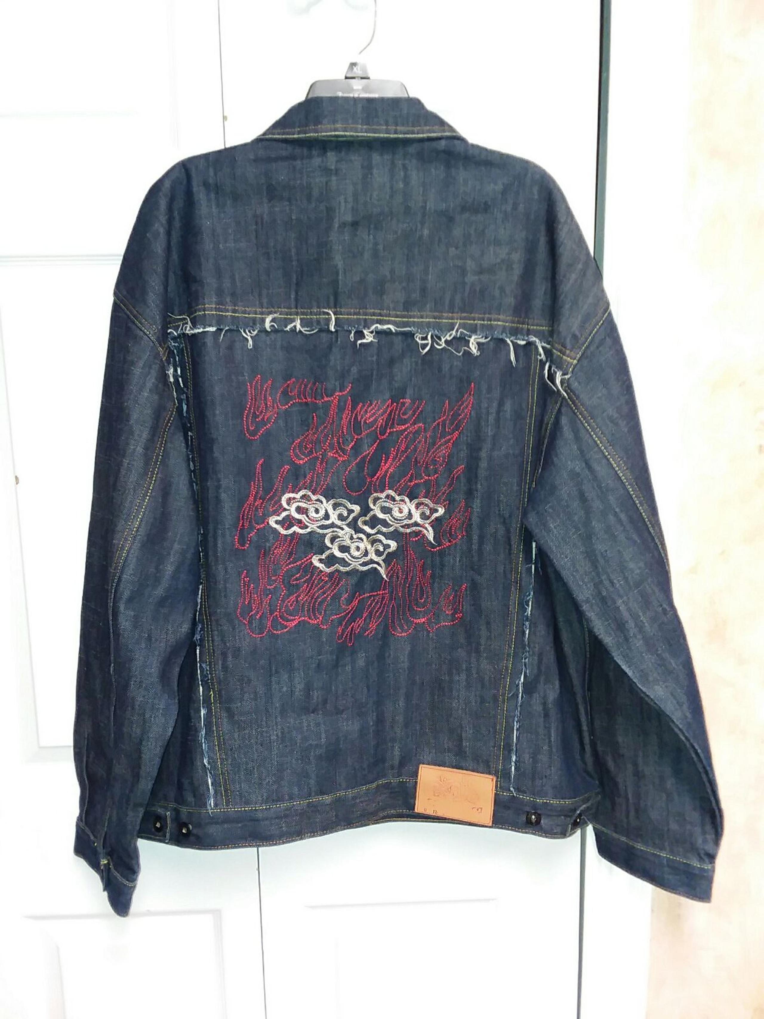 Denim Embroidered Jacket - Stone Touch