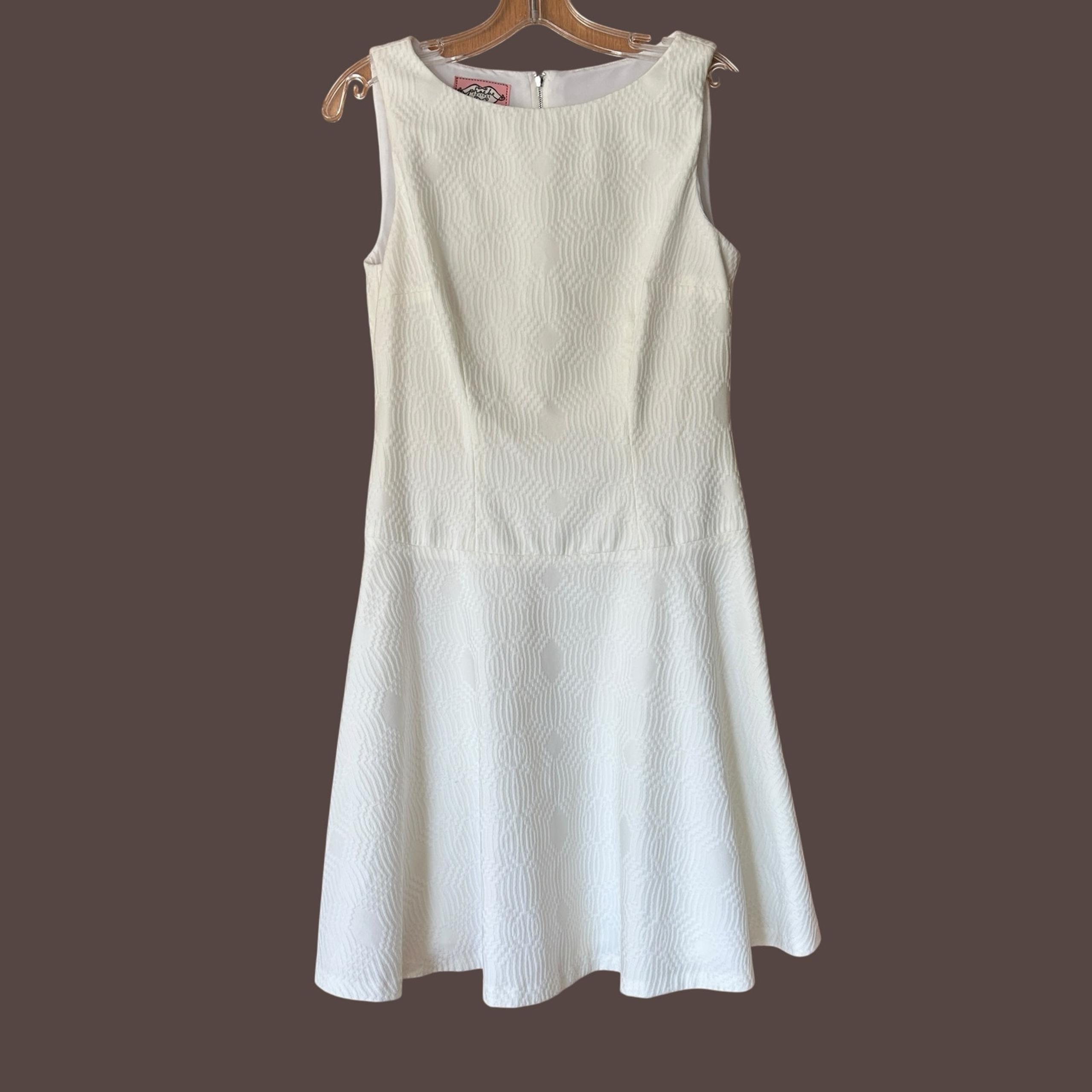 Phoebe Couture Ivory Flapper Drop Waist Dress Sz 6 Gatsby Coquette