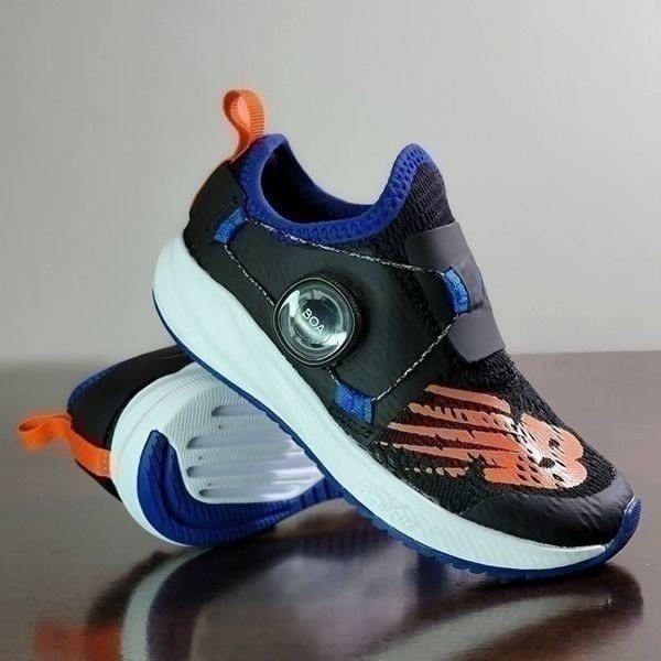 New Balance Fuel Core Reveal BOA Kids Shoes Sneakers Black Blue White Size 10.5