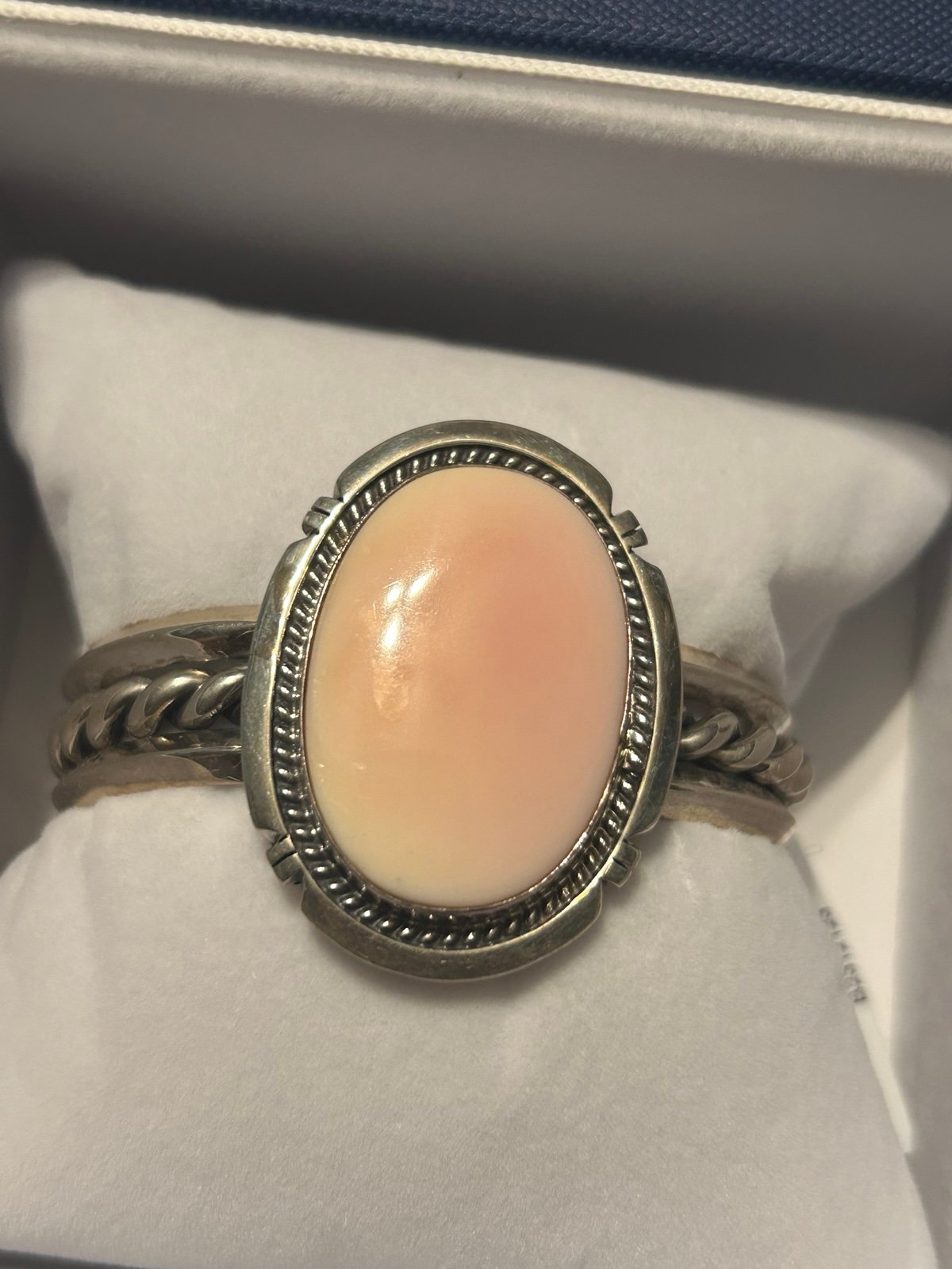 Authentic pink conch shell cuff