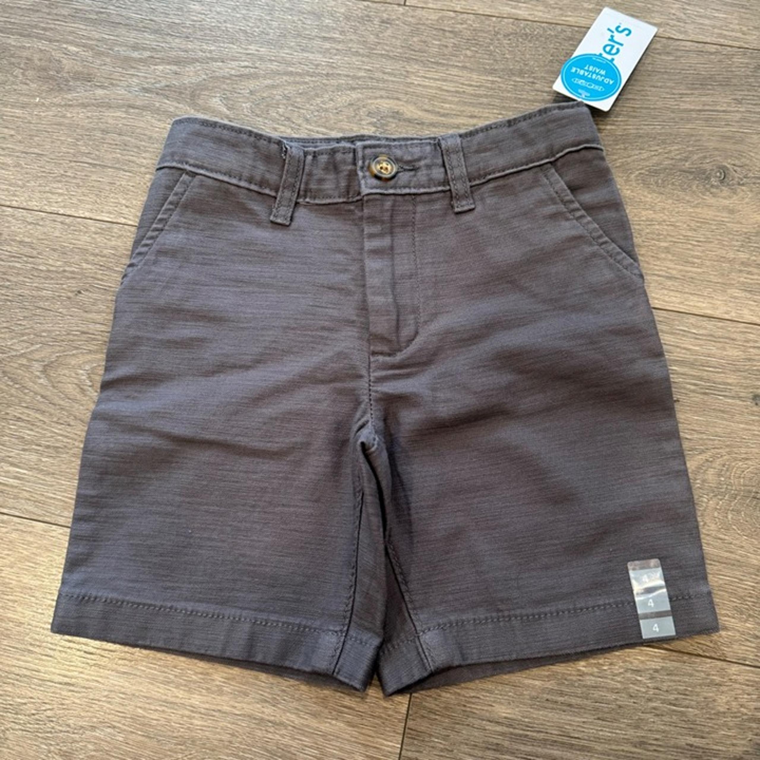 NWT Carters boys size 4 gray shorts