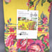 April Cornell Vivian Yellow Pink Floral Tablecloth 54x54 100% Cotton Summer