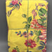 April Cornell Vivian Yellow Pink Floral Tablecloth 54x54 100% Cotton Summer