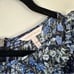 Rebecca Taylor | Blue Floral Tiered Ruffle 100% Silk Mini Dress Size 10