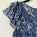 Rebecca Taylor | Blue Floral Tiered Ruffle 100% Silk Mini Dress Size 10