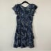Rebecca Taylor | Blue Floral Tiered Ruffle 100% Silk Mini Dress Size 10