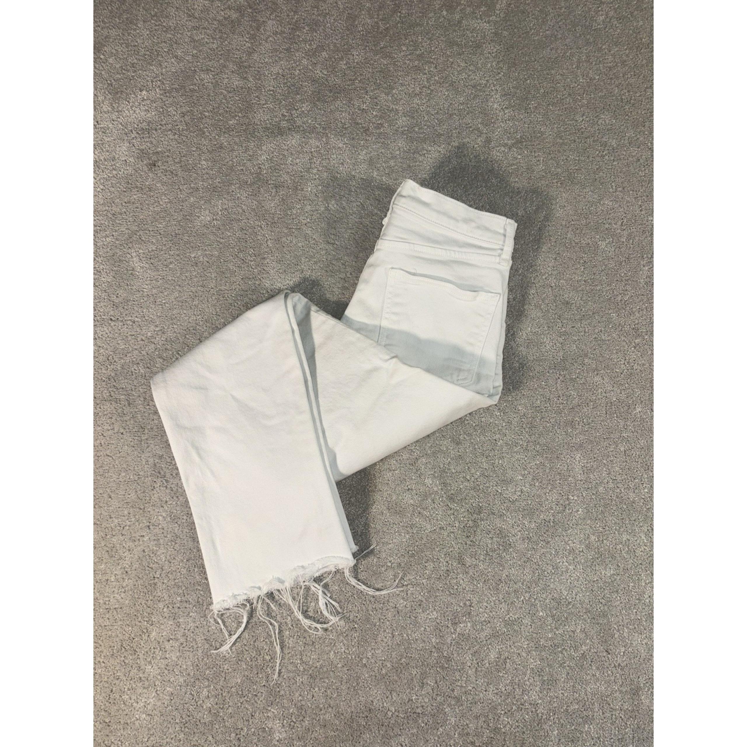 Rag&Bone Women's Raw Hem Dre Low Rise Slim Boyfriend Jeans in White-Size 25