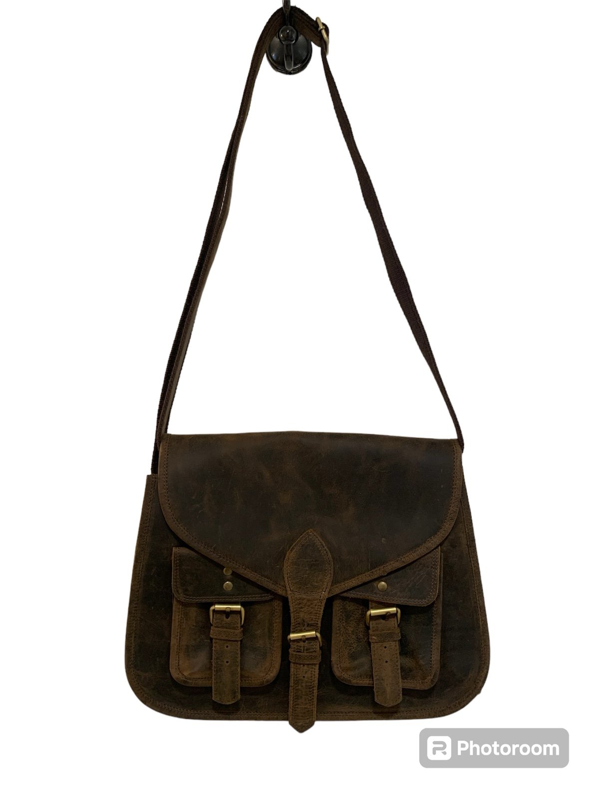 Leather KomalC satchel bag