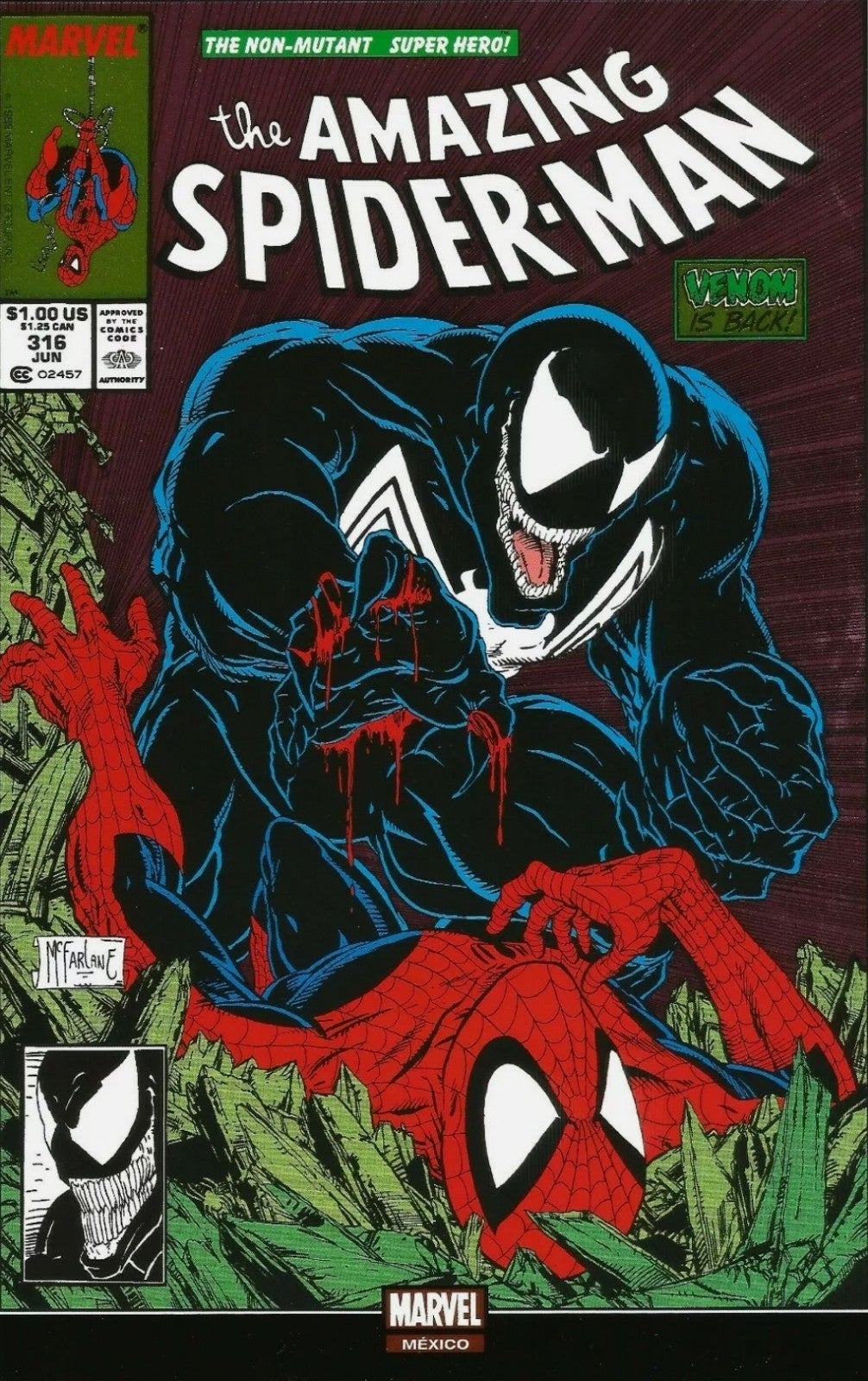MARVEL Mexico AMAZING SPIDER-MAN #300 1ST FULL APPEARANCE OF VENOM FOIL Reprint
