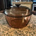 Corning Vision Dutch Oven 4.5L Amber Glass Stock Pot with Pyrex Lid USA