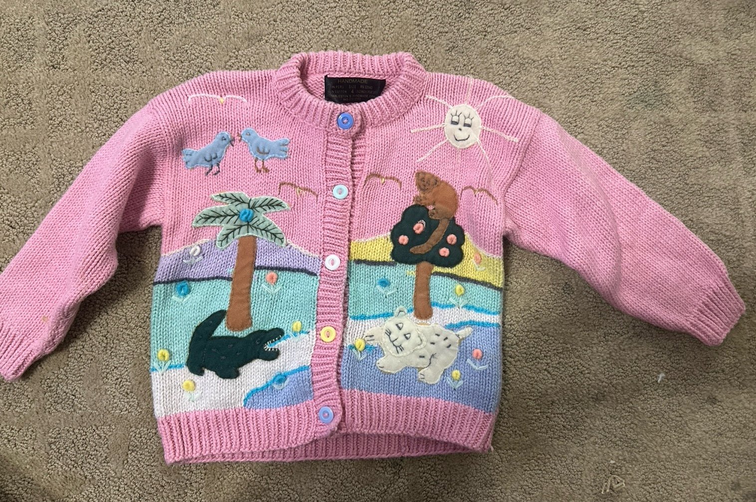 handmade in peru embroidered sweater
