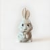 Vintage McCoy Pottery Hocus Pocus Bunny Rabbit Cookie Jar Gray