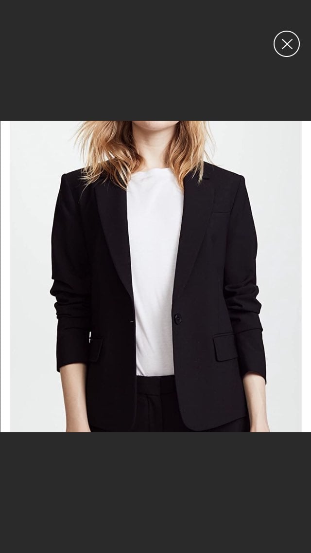 Theory Hayward Single Button Black Blaze
