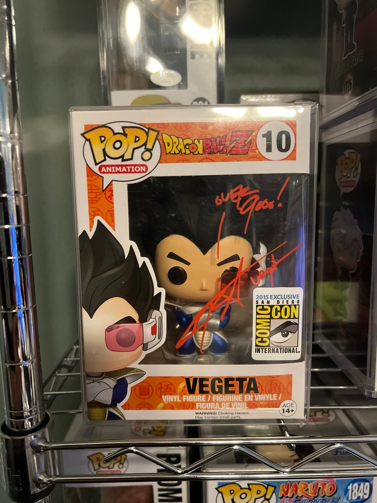 Vegeta comic con (2015 Exclusive) sighed by Christopher Sabat JSA CERTIFIED