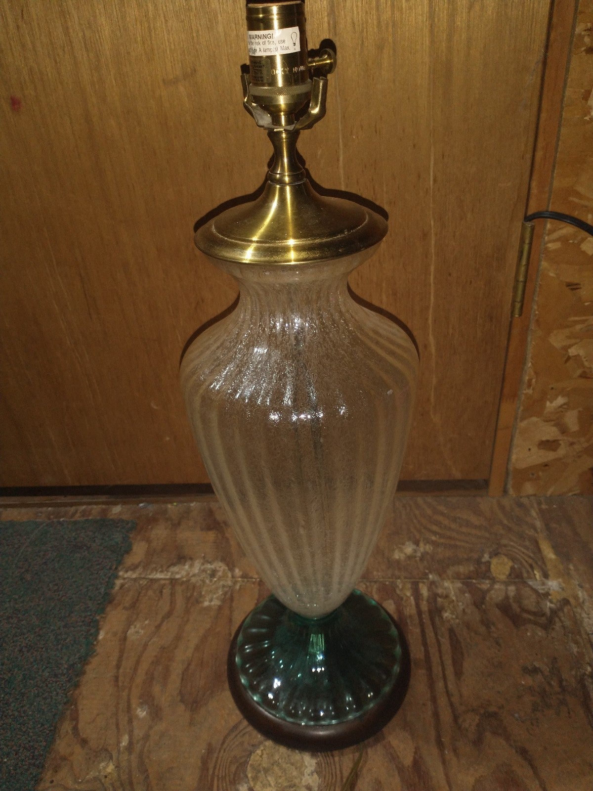 Hand Blown Glass Large Lamp