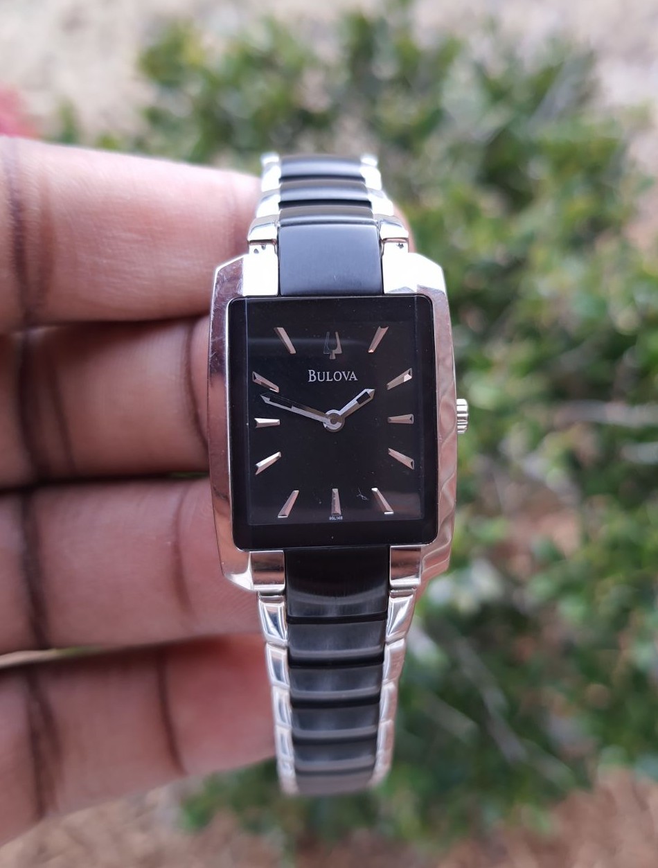 Bulova Dress Black Dial Two-tone Ladies Watch C960895