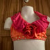 THE LINE UP ORANGE PINK SEQUIN RHINESTONE 2 PIECE DANCE COSTUME SIZE CHILD 6