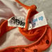 THE LINE UP ORANGE PINK SEQUIN RHINESTONE 2 PIECE DANCE COSTUME SIZE CHILD 6