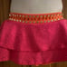 THE LINE UP ORANGE PINK SEQUIN RHINESTONE 2 PIECE DANCE COSTUME SIZE CHILD 6