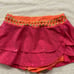 THE LINE UP ORANGE PINK SEQUIN RHINESTONE 2 PIECE DANCE COSTUME SIZE CHILD 6