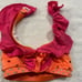 THE LINE UP ORANGE PINK SEQUIN RHINESTONE 2 PIECE DANCE COSTUME SIZE CHILD 6