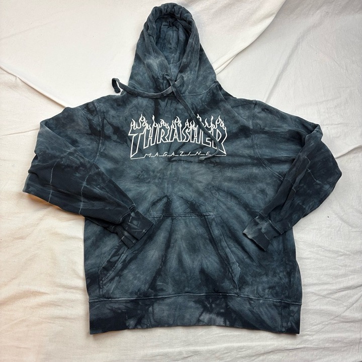 Thrasher Mens Tie-Dye Hoodie Thrasher Magazine Logo Small