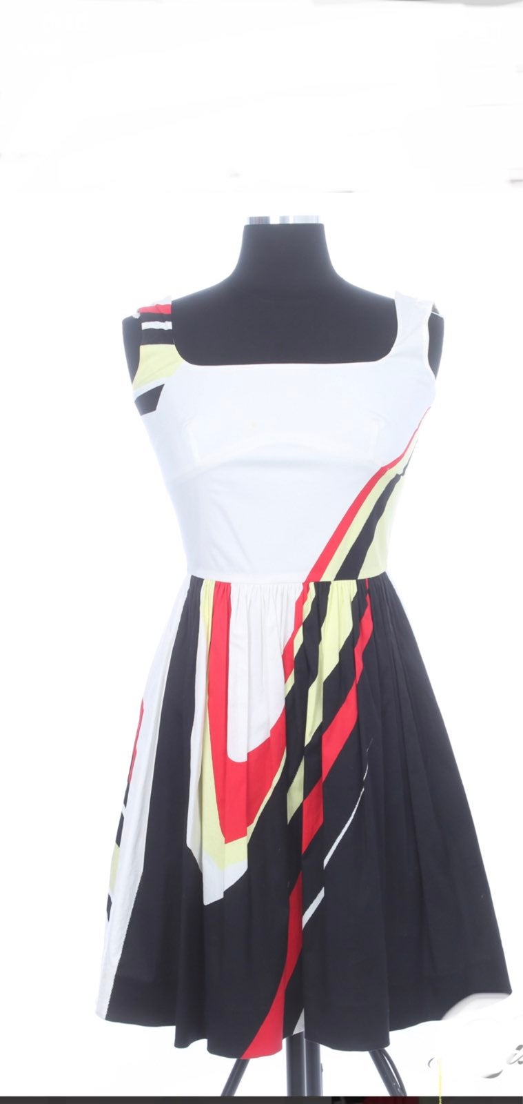 Prada white swirl dress print