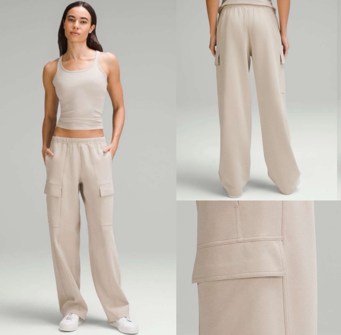 Lululemon Cotton-Blend Double Knit Mid Rise Cargo Pant