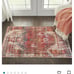 Rust Pink Boho Small 2x4 ft Area Rug - Washable Non Slip Doormat