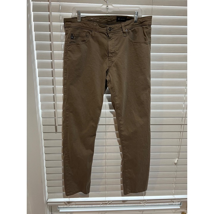 Adriano Goldschmied The Tellis Modern Slim Mens Khaki Chinos - Size 34x30