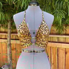 I.Am.Gia Kiki Leopard Crop Top size S