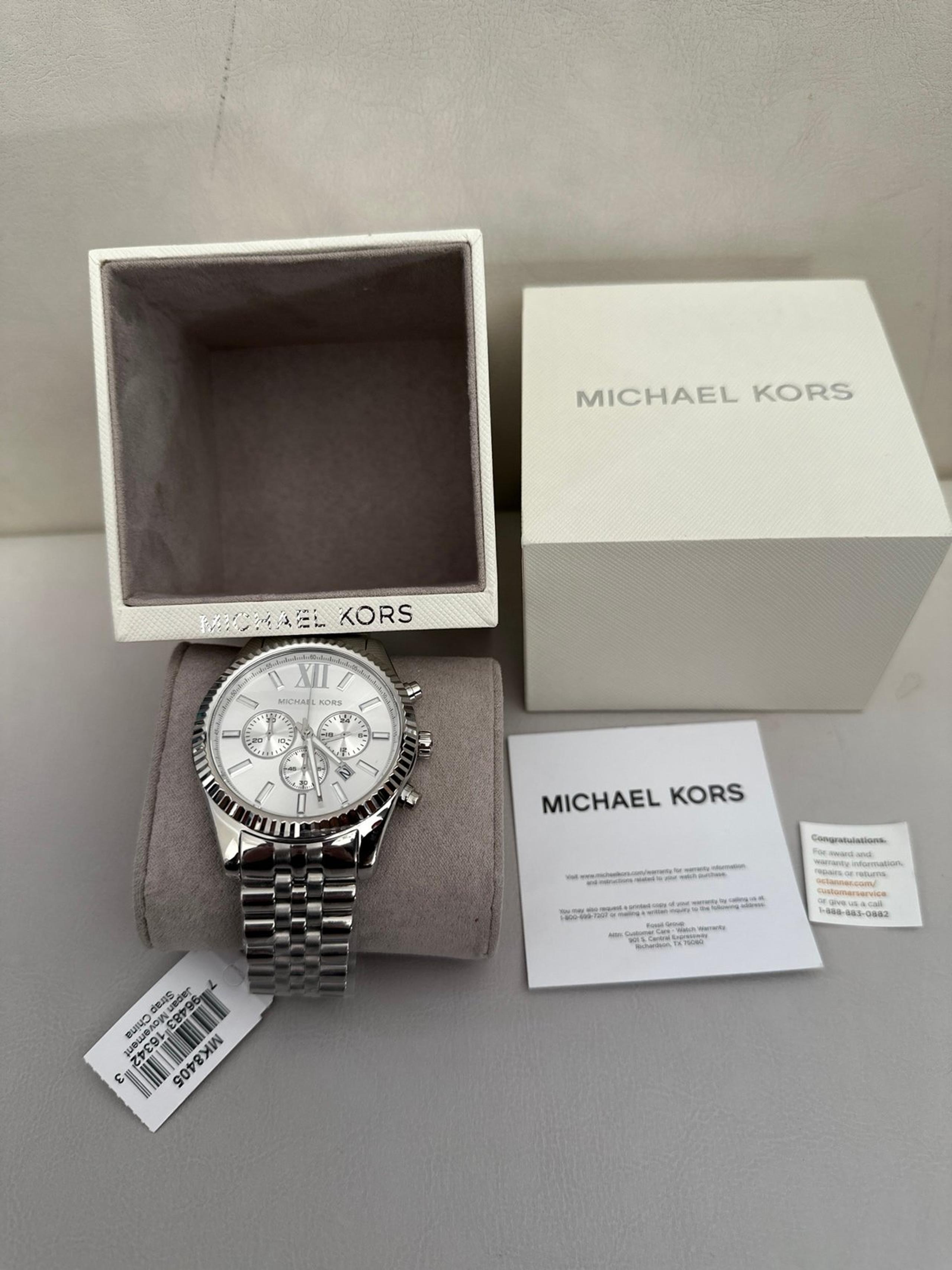 New Michael Kors Men watch in silver