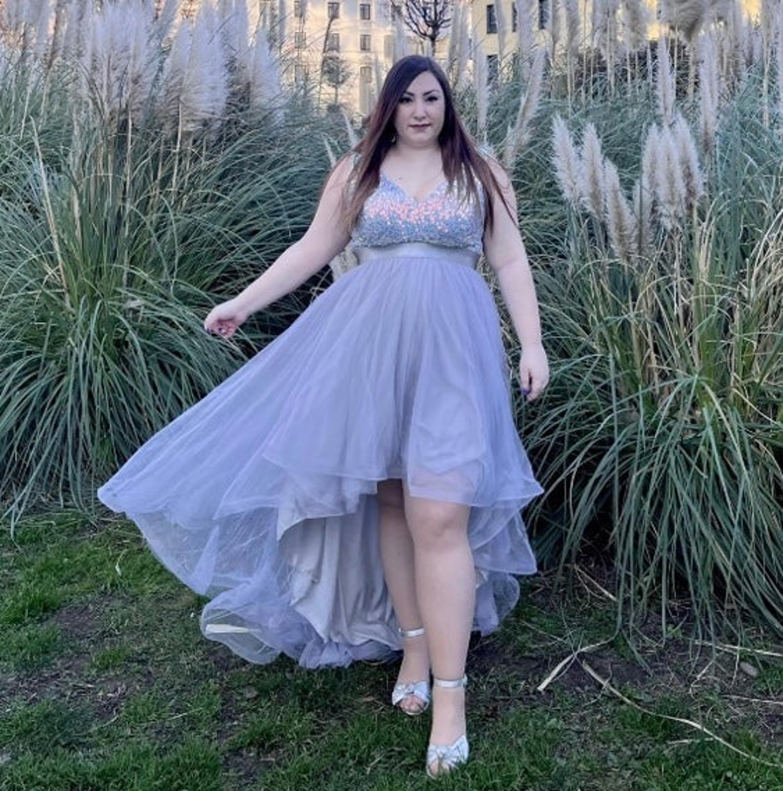 Luxury Asymmetrical Formal Dress | Plus Size Evening Gown | Size 18