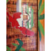 Antique Hand Painted Wood Photo Album 13 x9 Map of Japan Inlaid Mother of Pearl