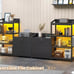 35.4 File Cabinet with LED Lights &2 Drawers Filing Cabinet fits Letter/A4 Size