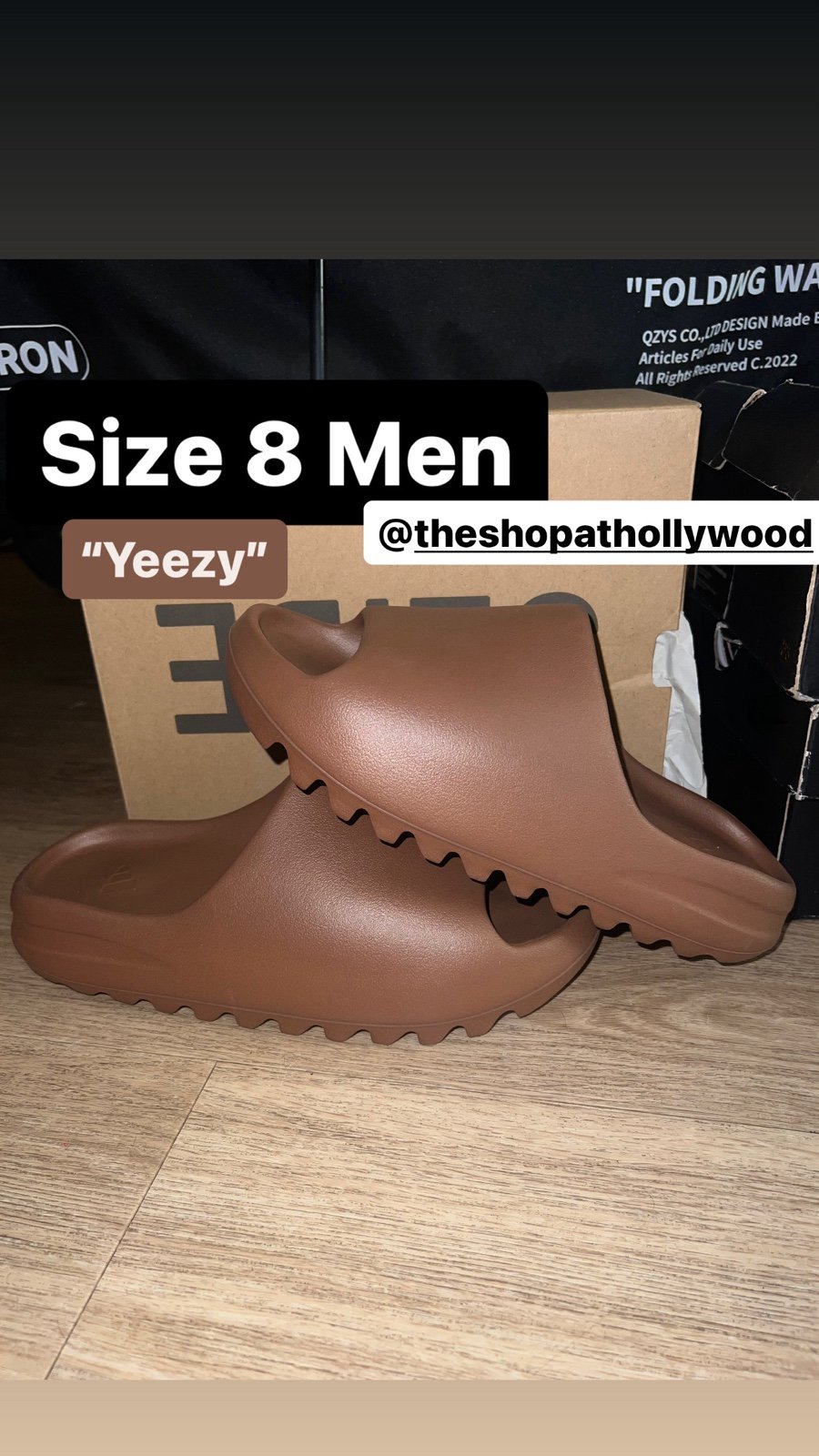 Yeezy slide flax size 8 men