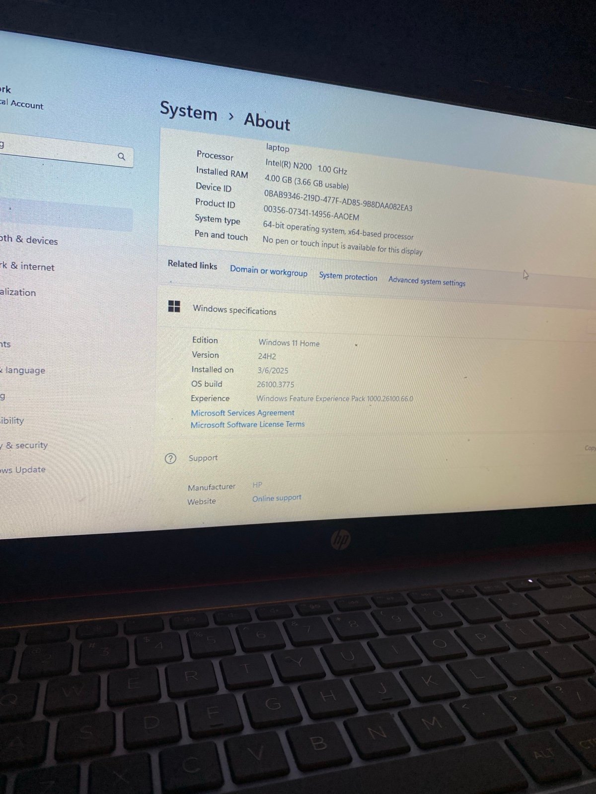 HP 15.6 Laptop (Win11, 128GB)