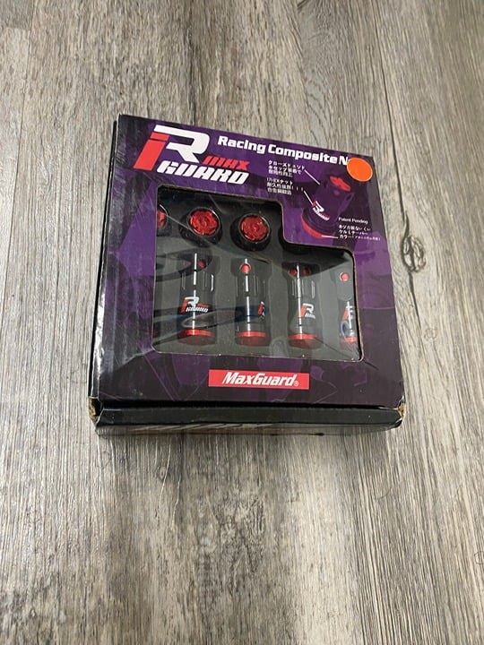 Max Guard red lug nuts JDM 12x1.5 new