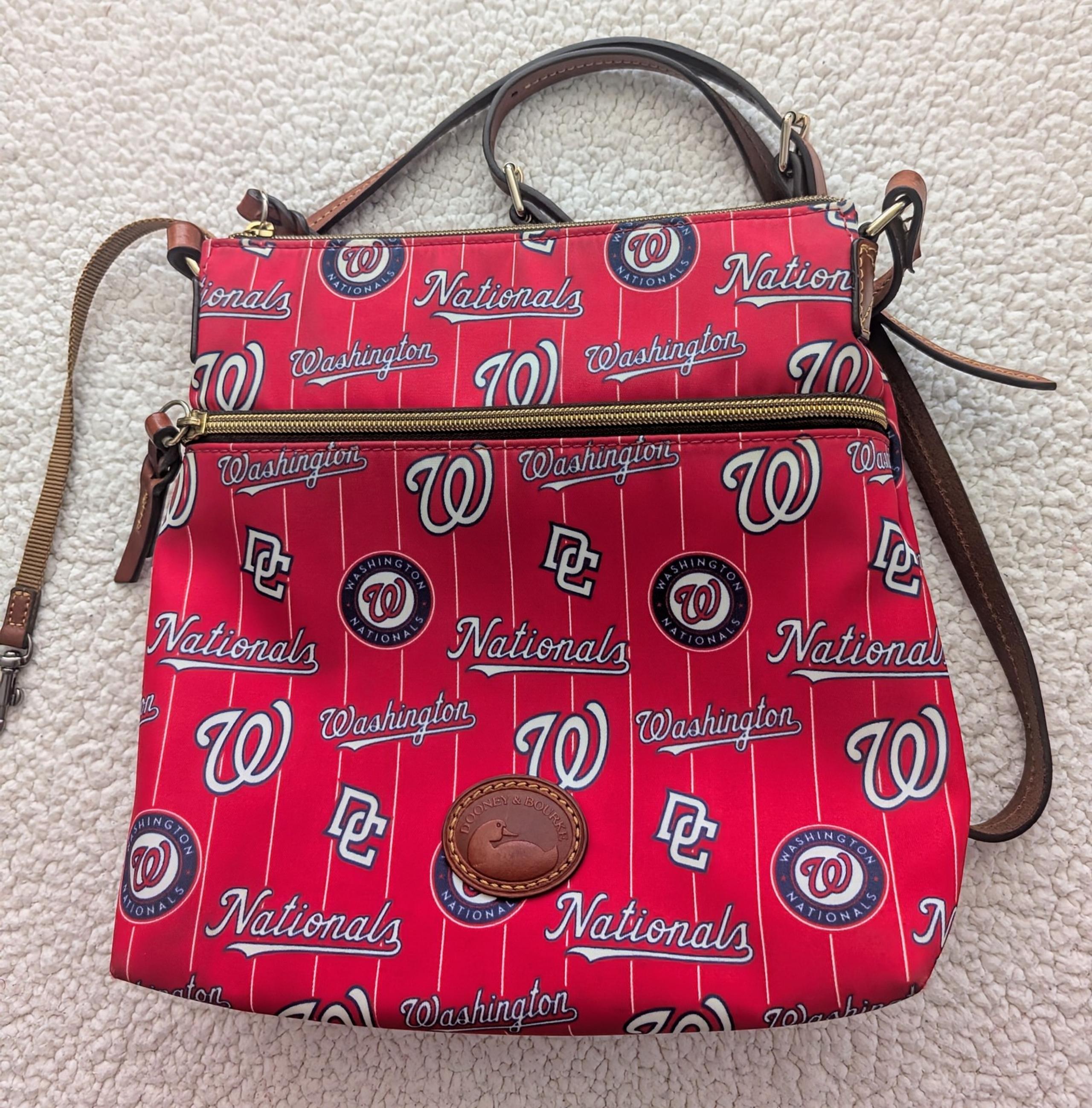 Dooney & Bourke Washington Nationals MLB Red Nylon Crossbody Bag