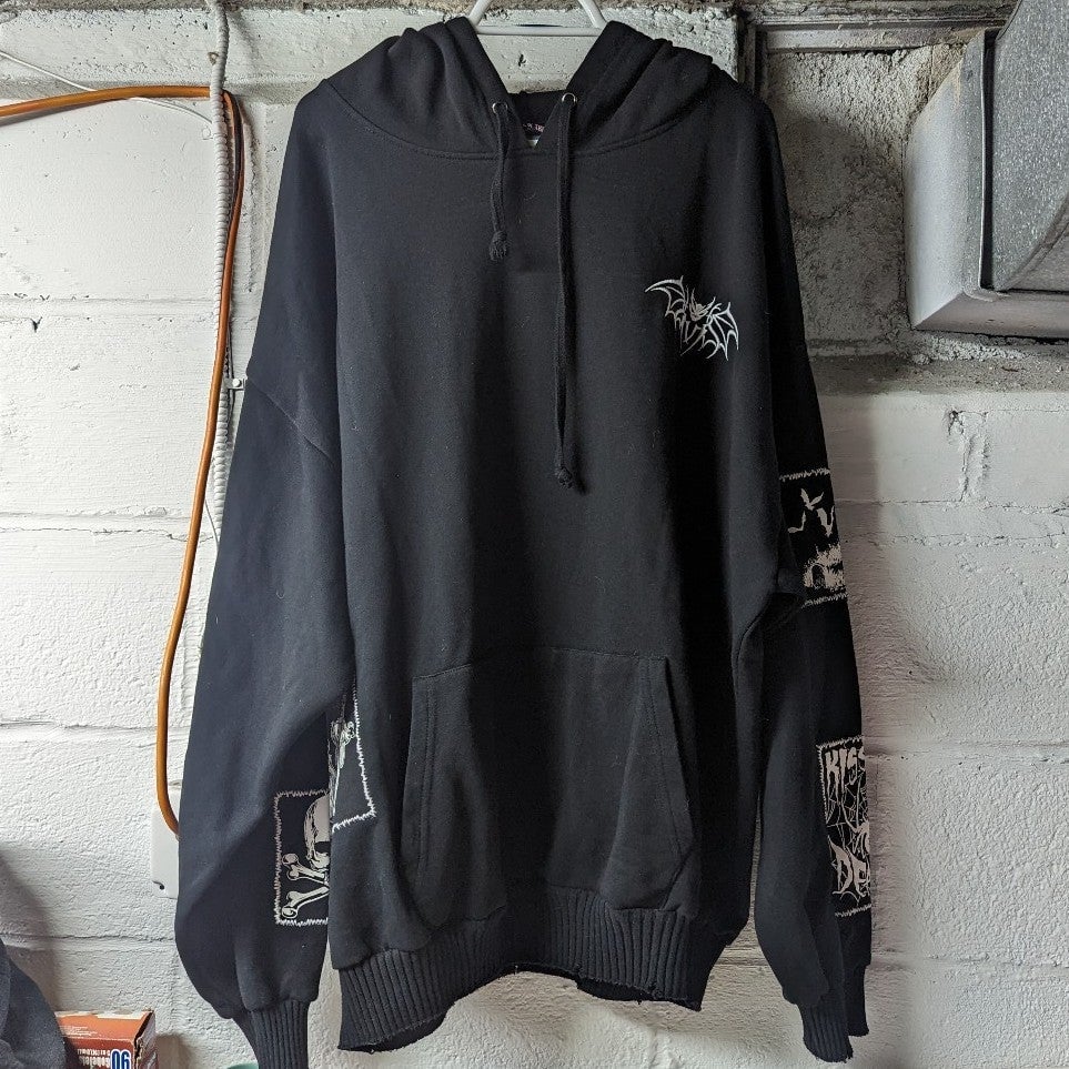 Dolls Kill Trickz N' Treatz Plus Haunted Heart Graphic Hoodie