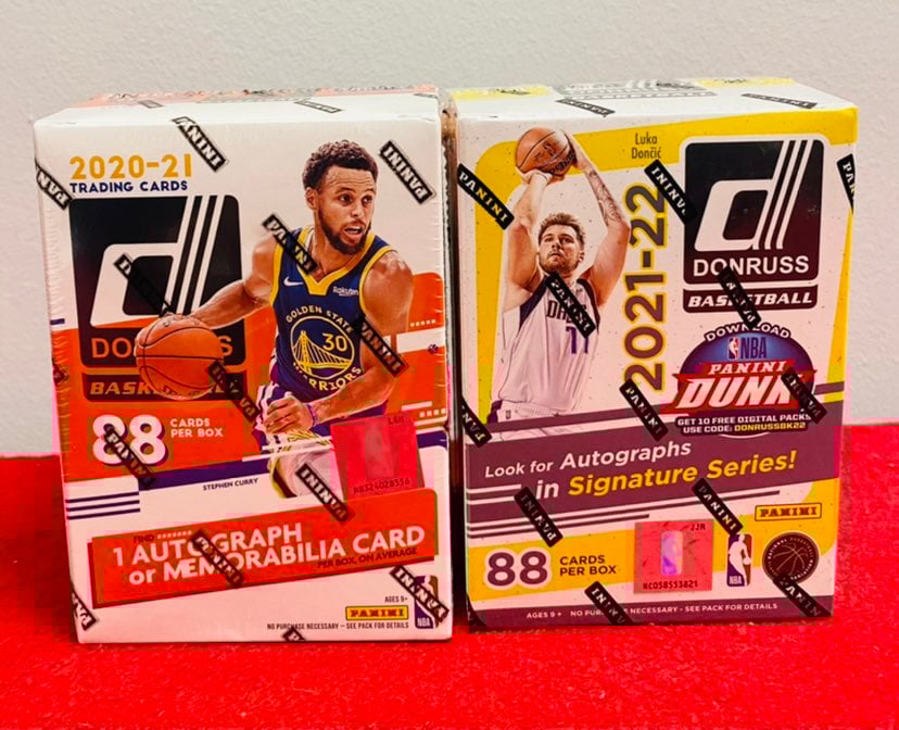 Lot of 2 Factory Sealed 2020/2021 Panini Donruss NBA Basketball Blaster Boxes!