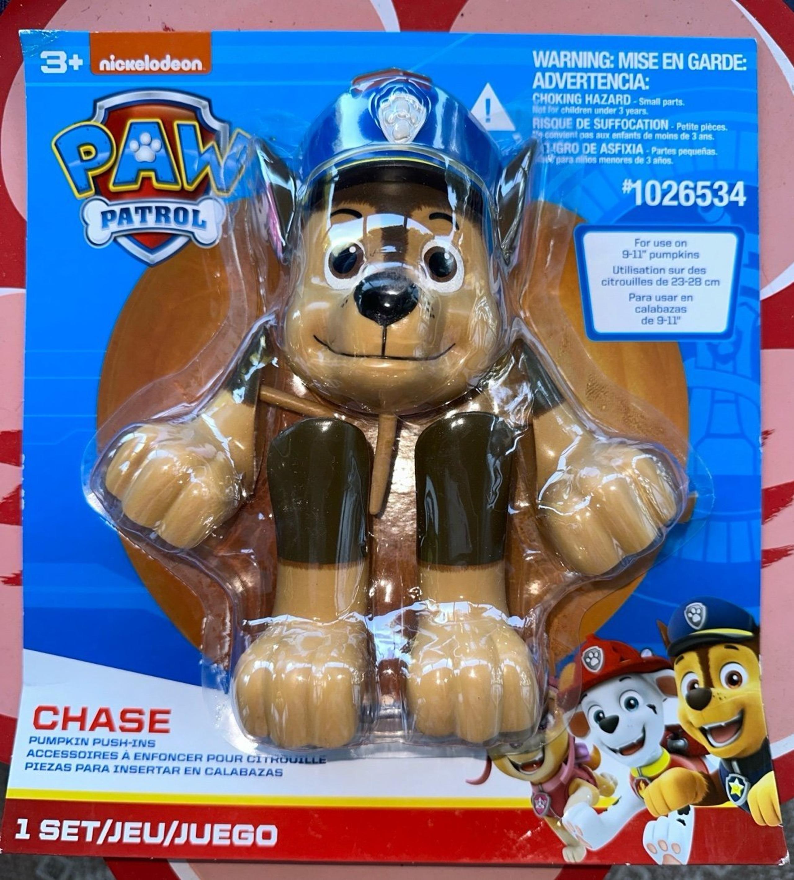 Paw Patrol Pumpkin Push In CHASE Puppy Dog Halloween Thanksgiving Decoration