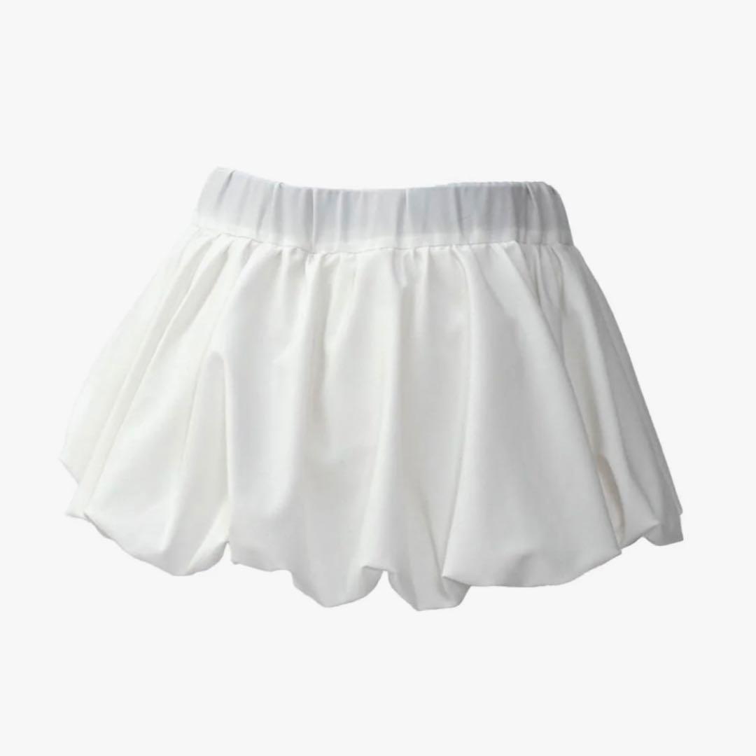 theredthread S ring balloon skirt (White)